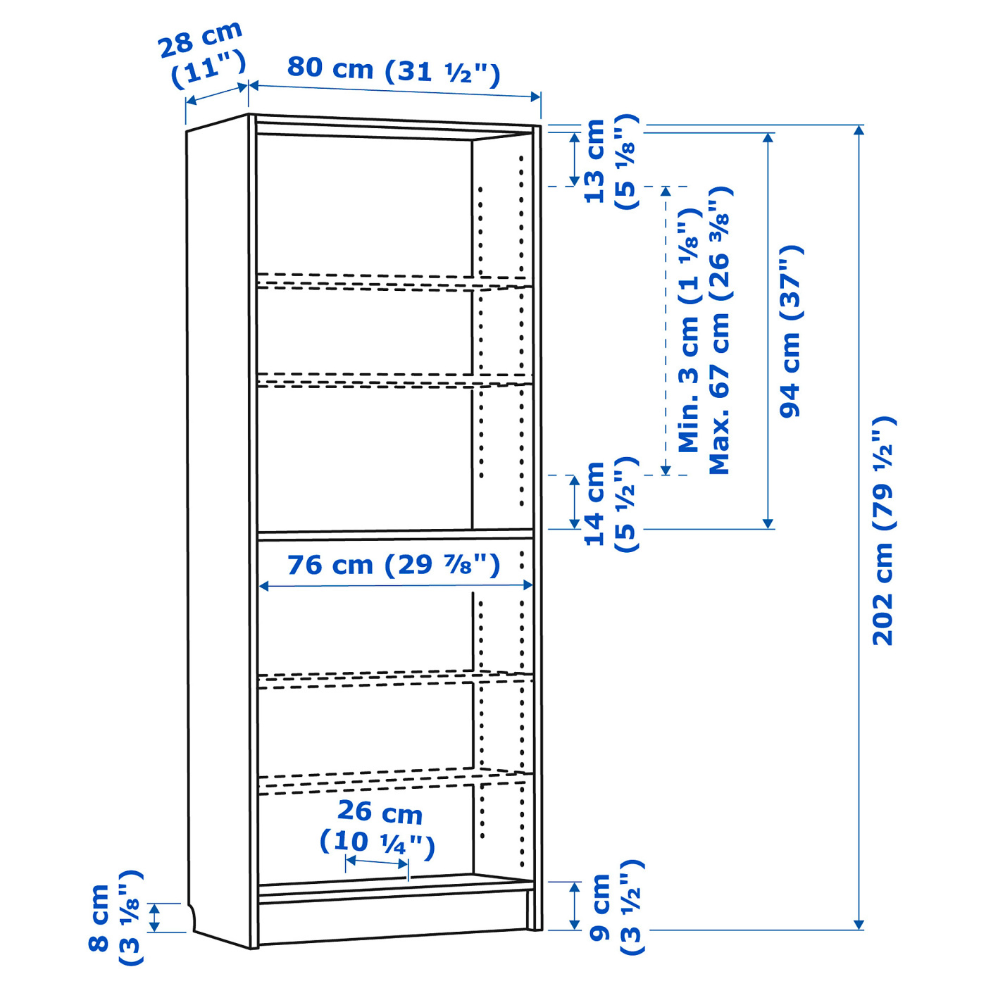 BILLY bookcase brown ash veneer - IKEA
