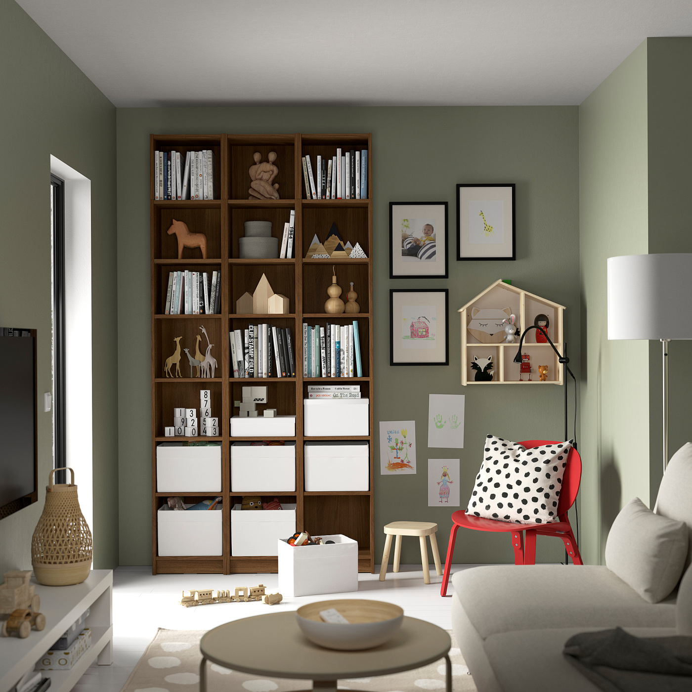 BILLY bookcase comb with extension units brown walnut effect - IKEA