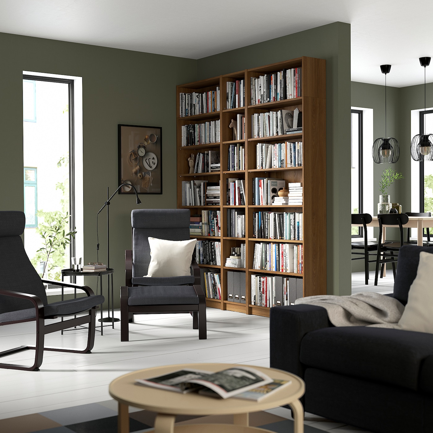 BILLY bookcase comb with extension units brown walnut effect - IKEA