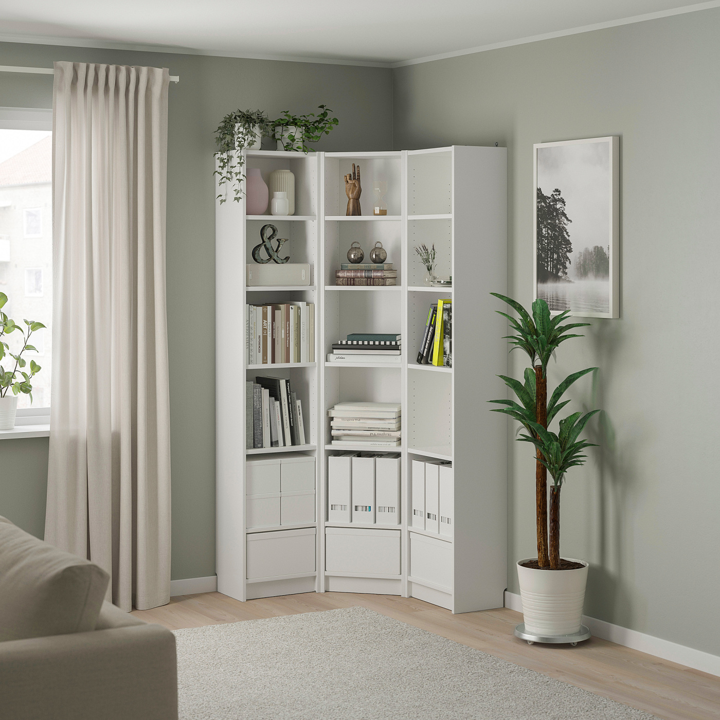 Ikea ビリー　BILLY BILLY bookcase combination/crnr solution white - IKEA