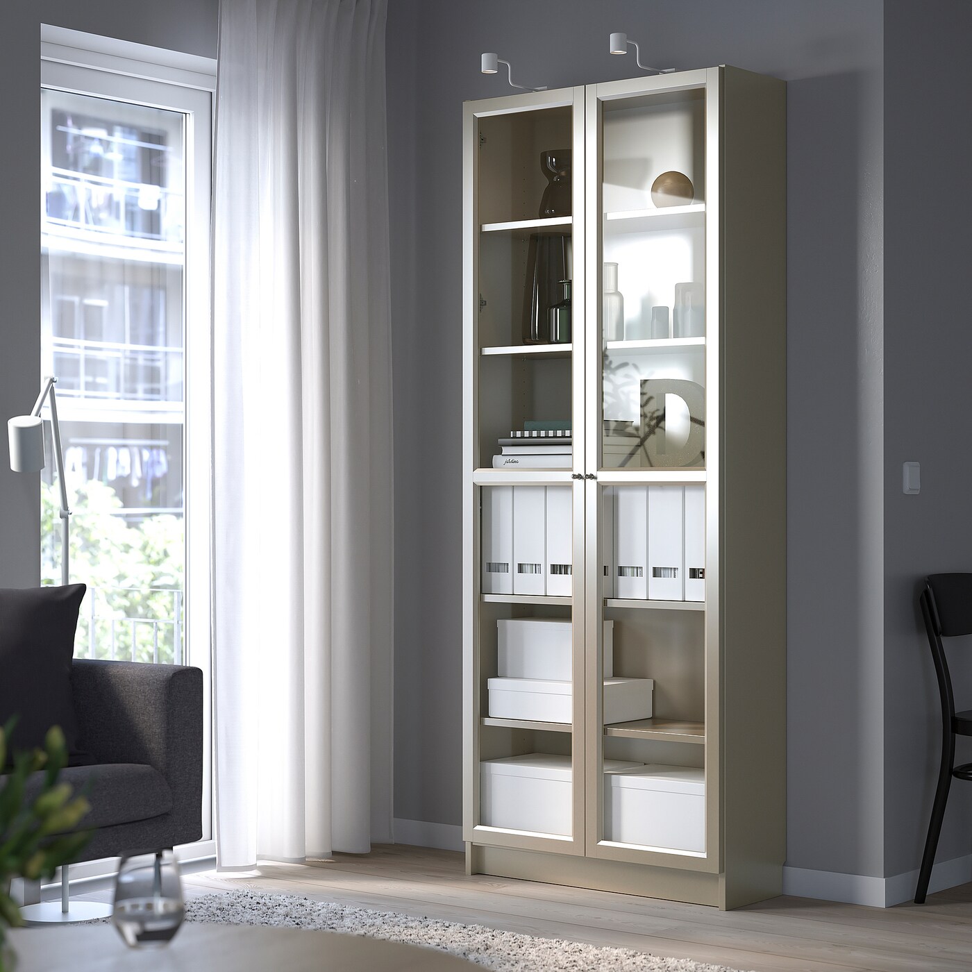 Ikea billy grey discount