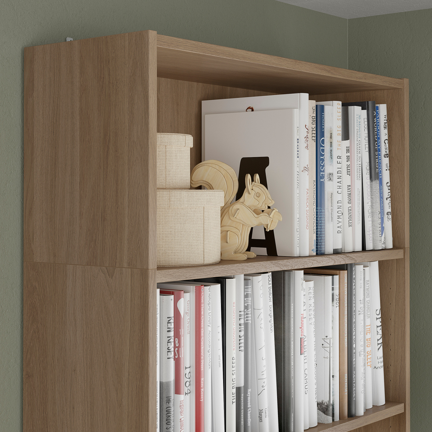 BILLY height extension unit oak effect - IKEA