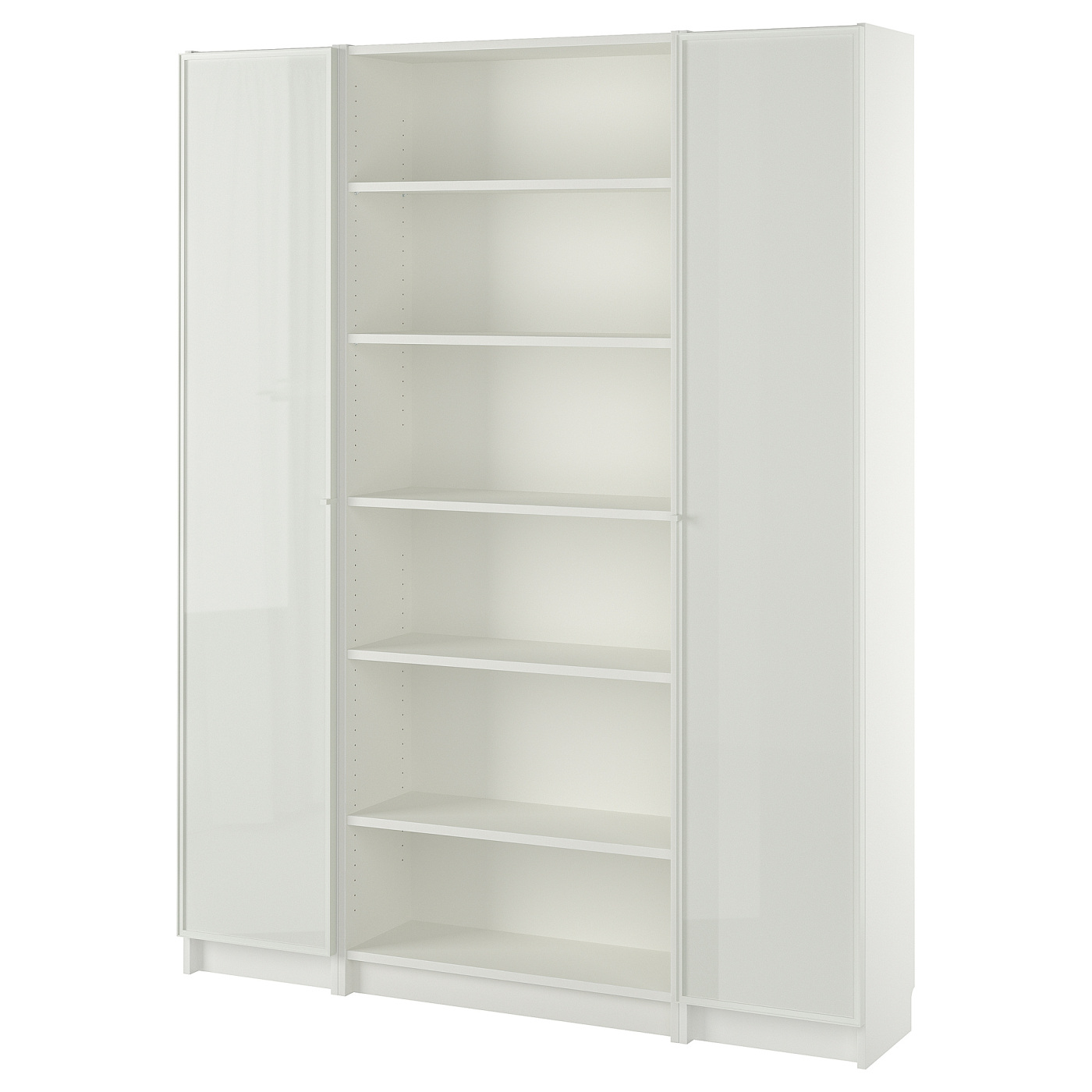 BILLY / HÖGBO bookcase combination w glass doors white - IKEA