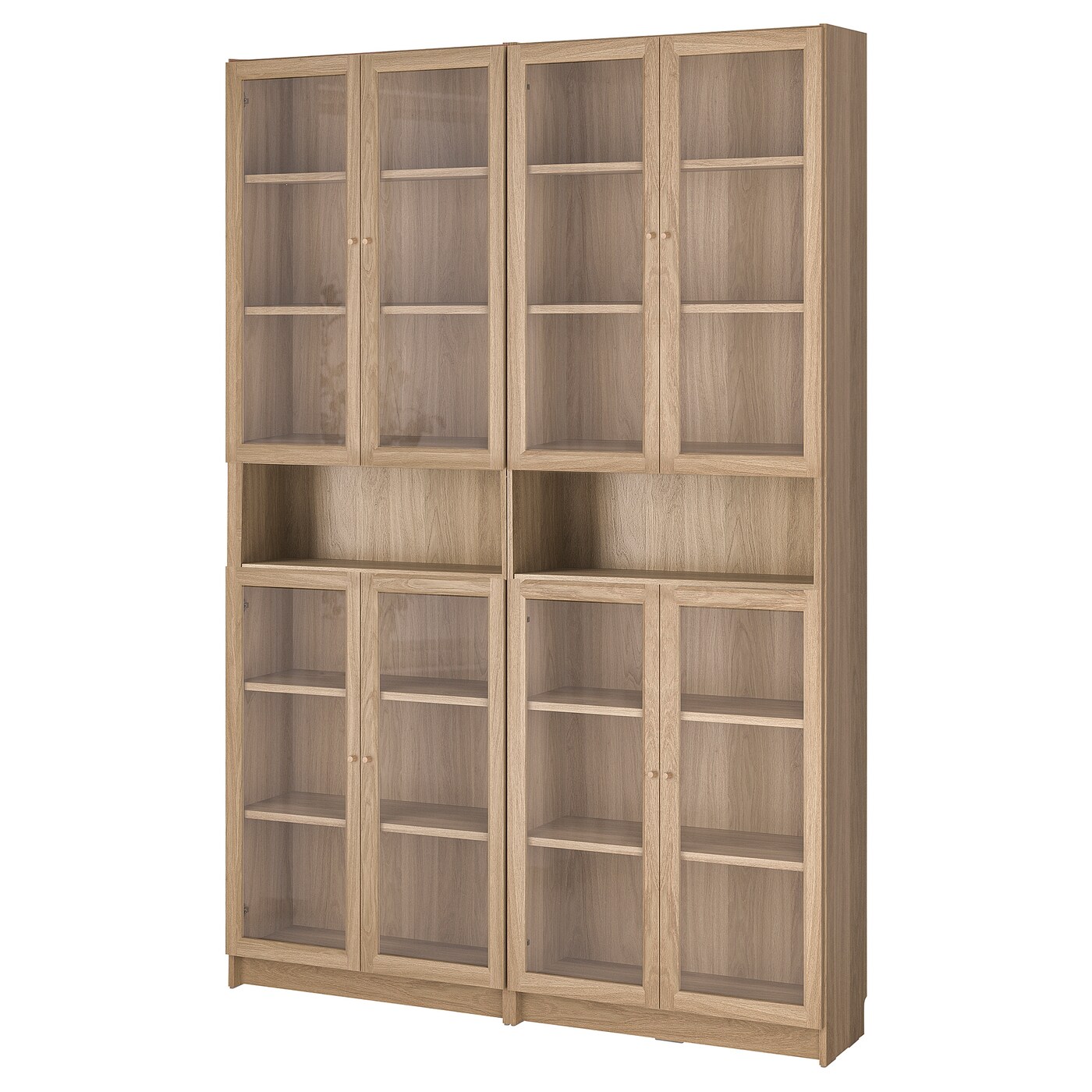 BILLY / OXBERG bookcase comb with extension units oak effect