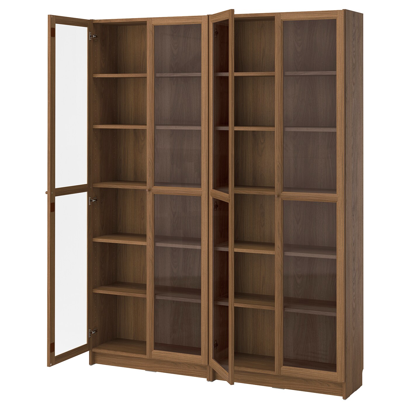 (友夢) IKEA BILLY OXBERG ピース2 BILLY / OXBERG bookcase with panel/glass doors oak effect - IKEA