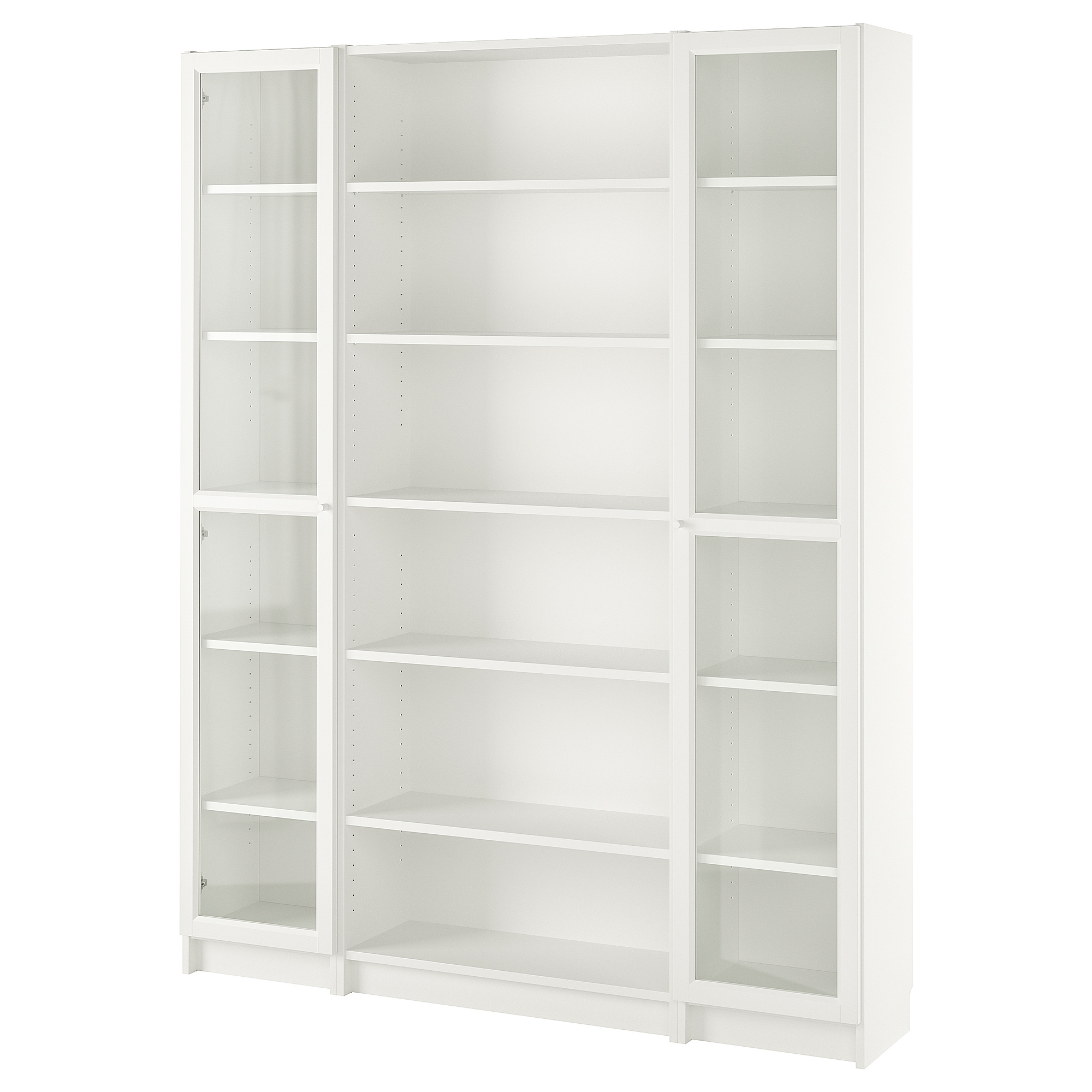 BILLY / OXBERG bookcase combination w glass doors white - IKEA