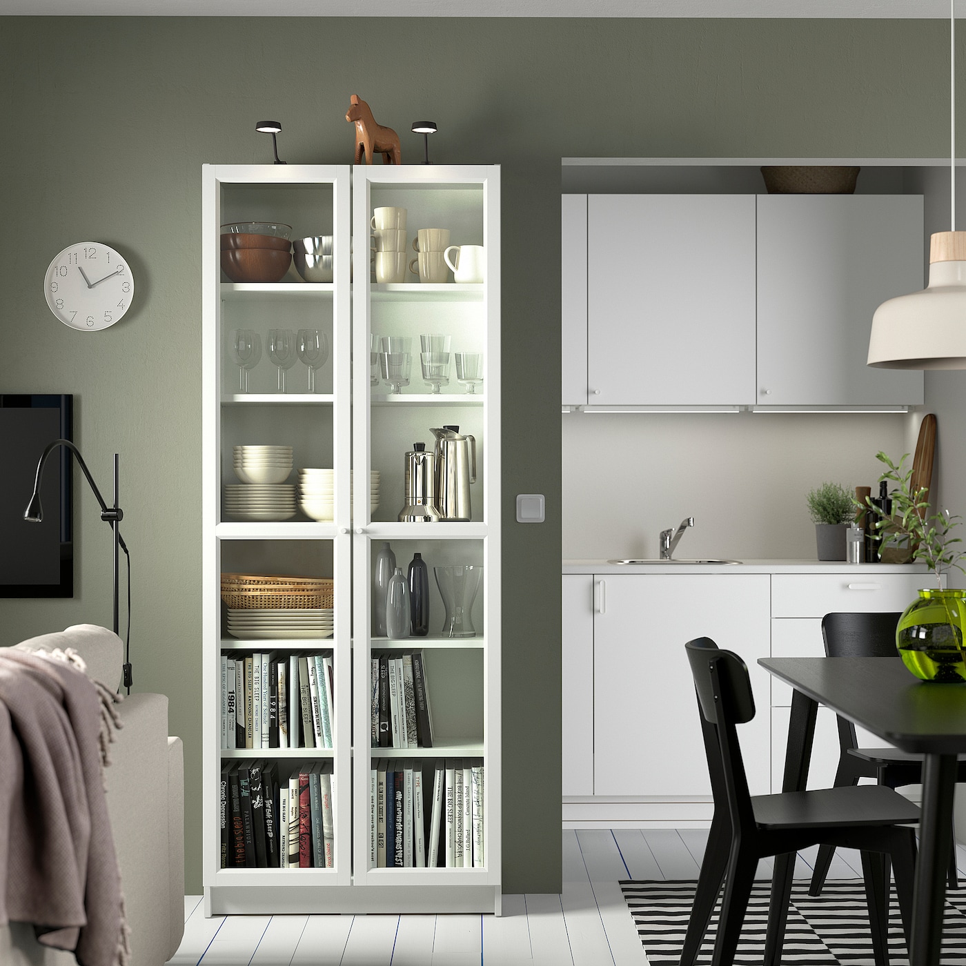 おすすめ BILLY / OXBERG bookcase white - IKEA キャビネット・サイドボード