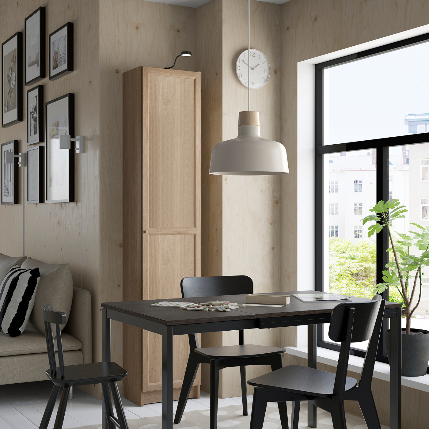 BILLY / OXBERG bookcase with door oak effect - IKEA