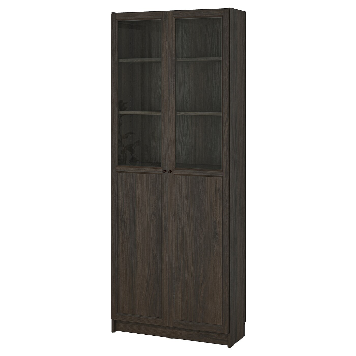 (友夢) IKEA BILLY OXBERG ピース3 BILLY / OXBERG bookcase with panel/glass doors dark brown