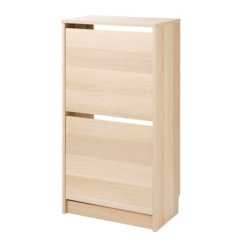BRUSALI shoe cabinet with 3 compartments brown - IKEA