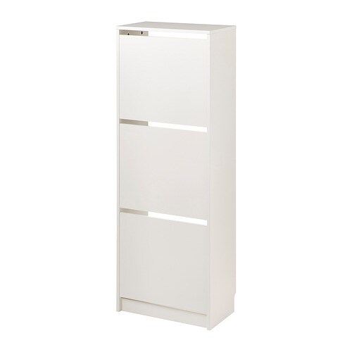 STÄLL shoe cabinet with 3 compartments white - IKEA