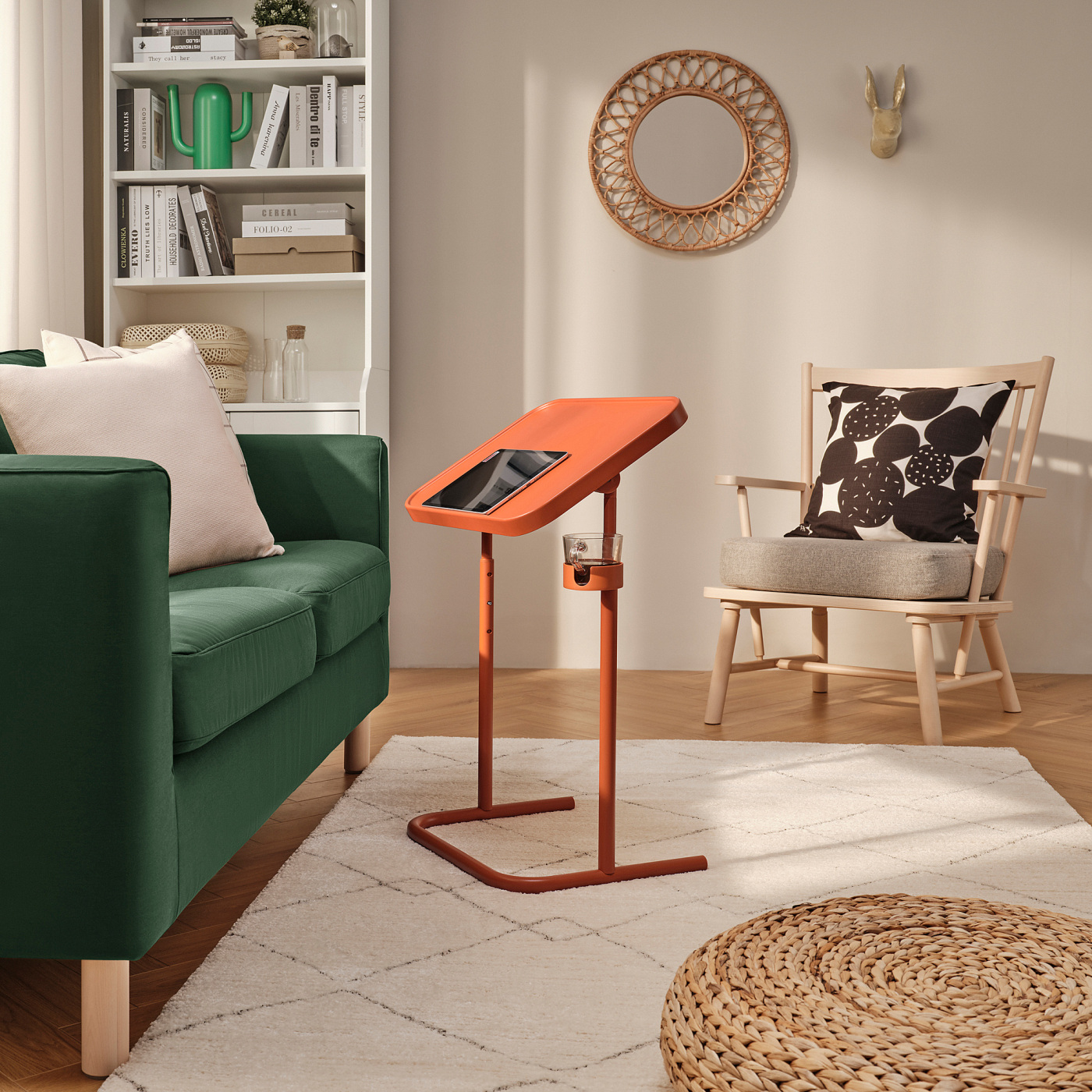ビョルコーセン　ラップトップスタンド　ブラウンオレンジ BJÖRKÅSEN laptop stand brown-orange - IKEA