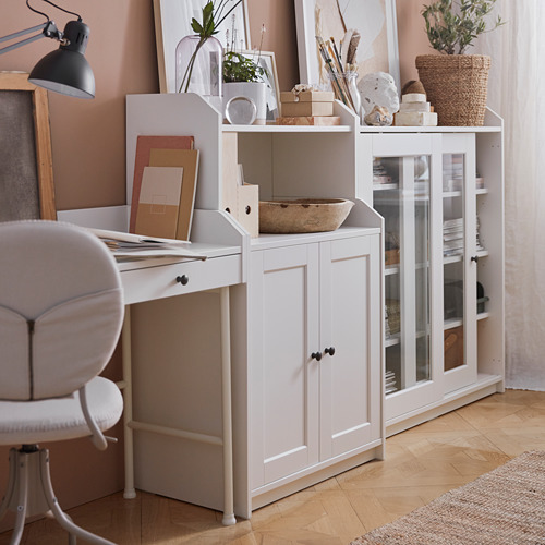 【新品未使用】ikea HAUGA デスク HAUGA ハウガ デスク, ホワイト, 100x45 cm - IKEA