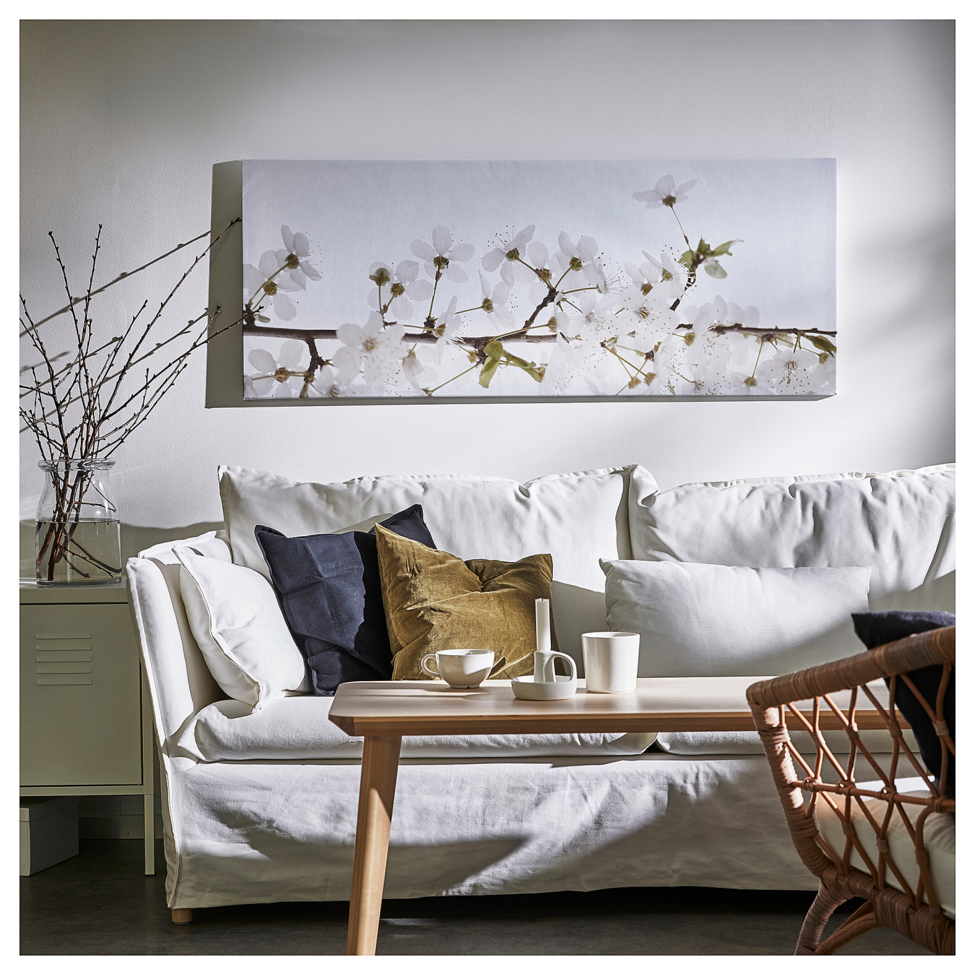 bj-rksta-picture-with-frame-white-flowers-aluminium-colour-ikea