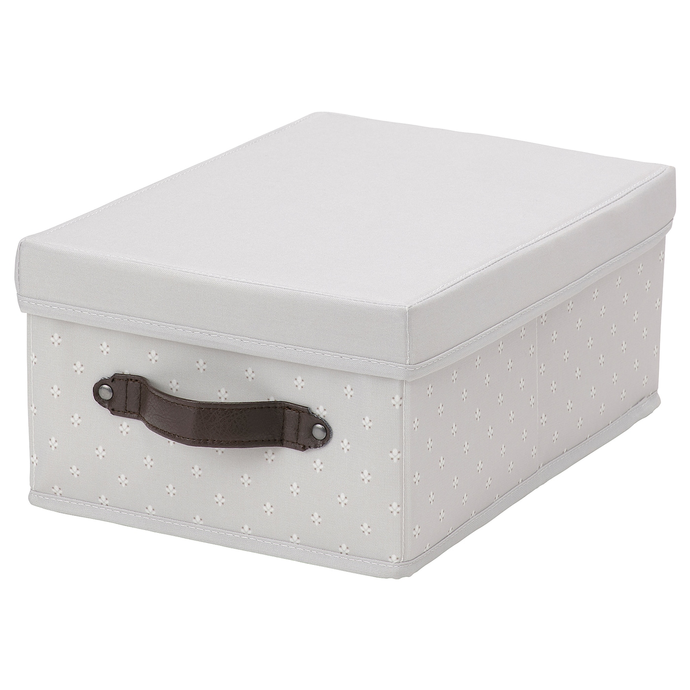 BLÄDDRARE box with lid grey/patterned - IKEA