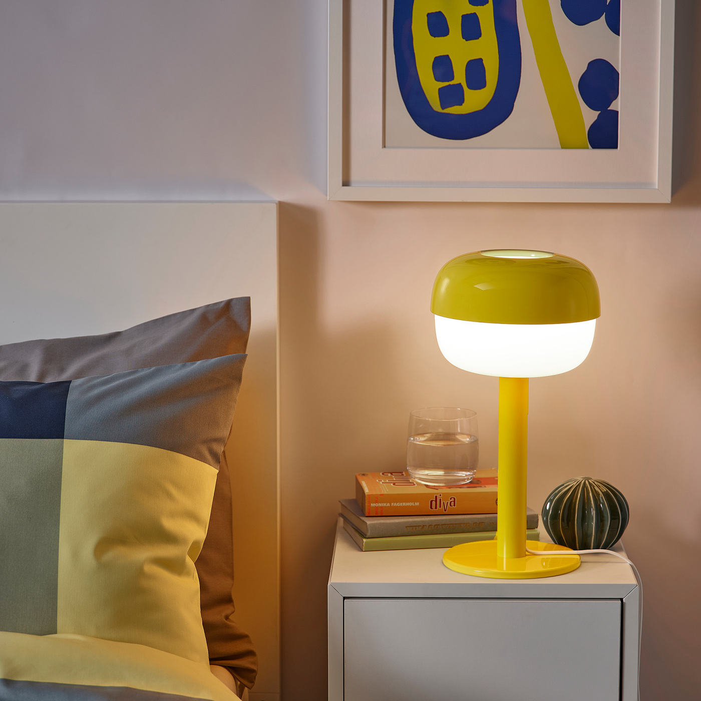 BLÅSVERK table lamp yellow - IKEA