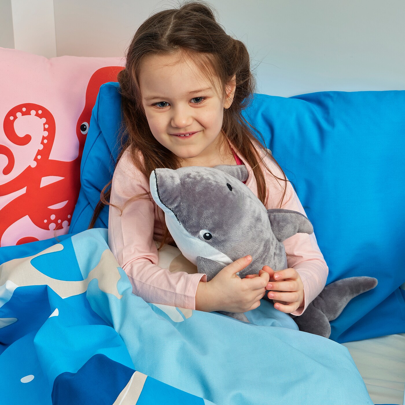 BLÅVINGAD cushion cover octopus pattern/pink - IKEA