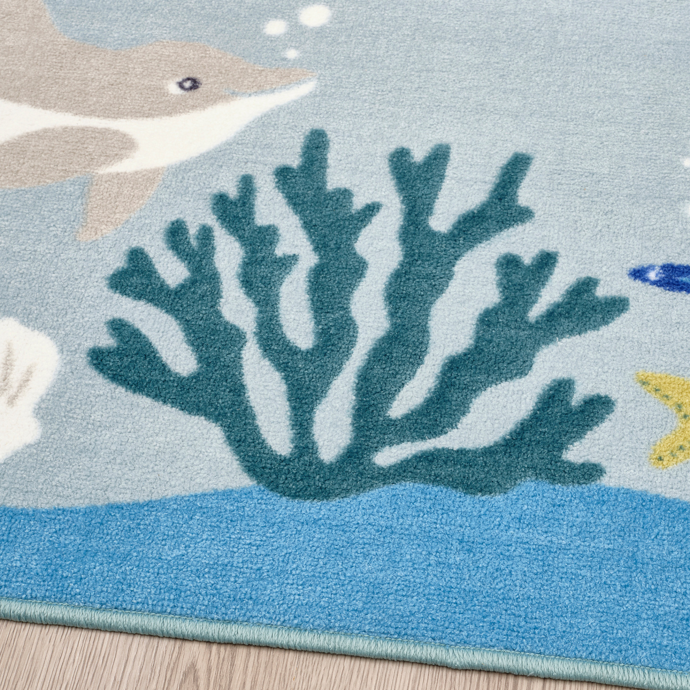 BLÅVINGAD rug ocean animals pattern/multicolour - IKEA
