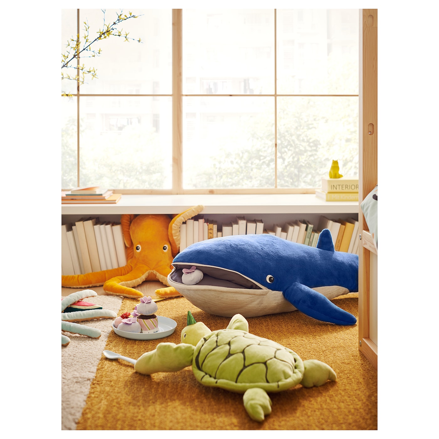 BLÅVINGAD soft toy blue whale - IKEA
