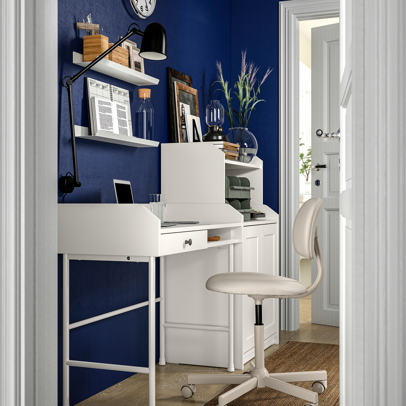 BLECKBERGET swivel chair Idekulla beige - IKEA