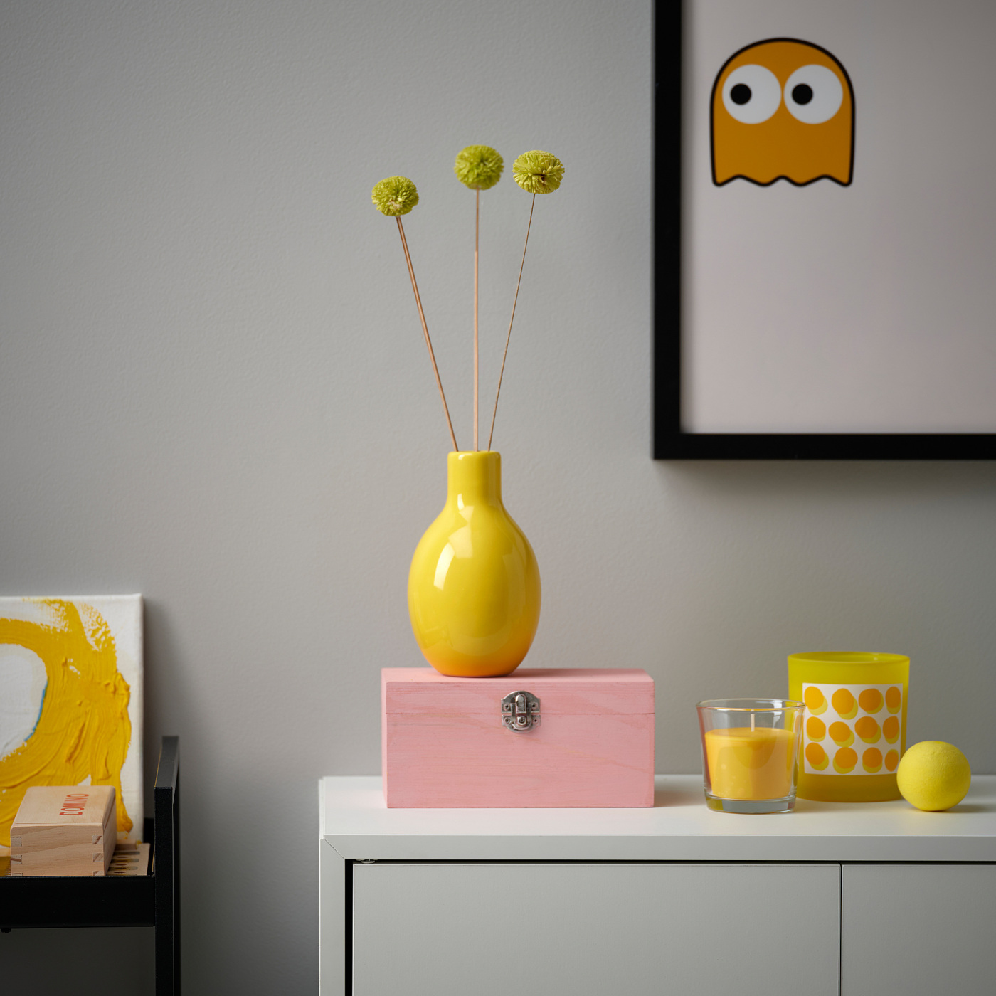 BLODBJÖRK vase yellow - IKEA