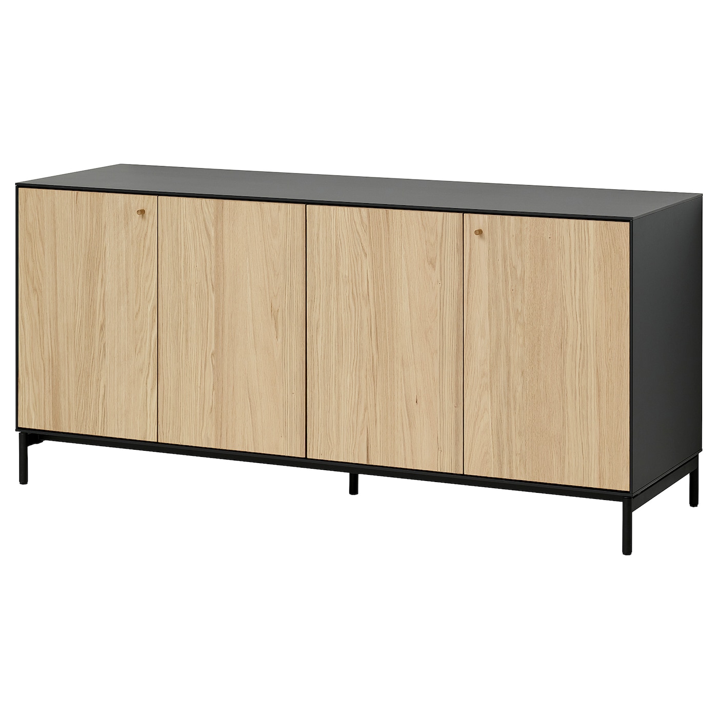 IKEA BOASTADサイドボード BOASTAD sideboard black/oak veneer - IKEA