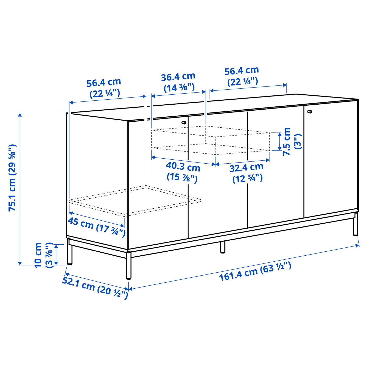 BOASTAD storage combination black/oak veneer - IKEA