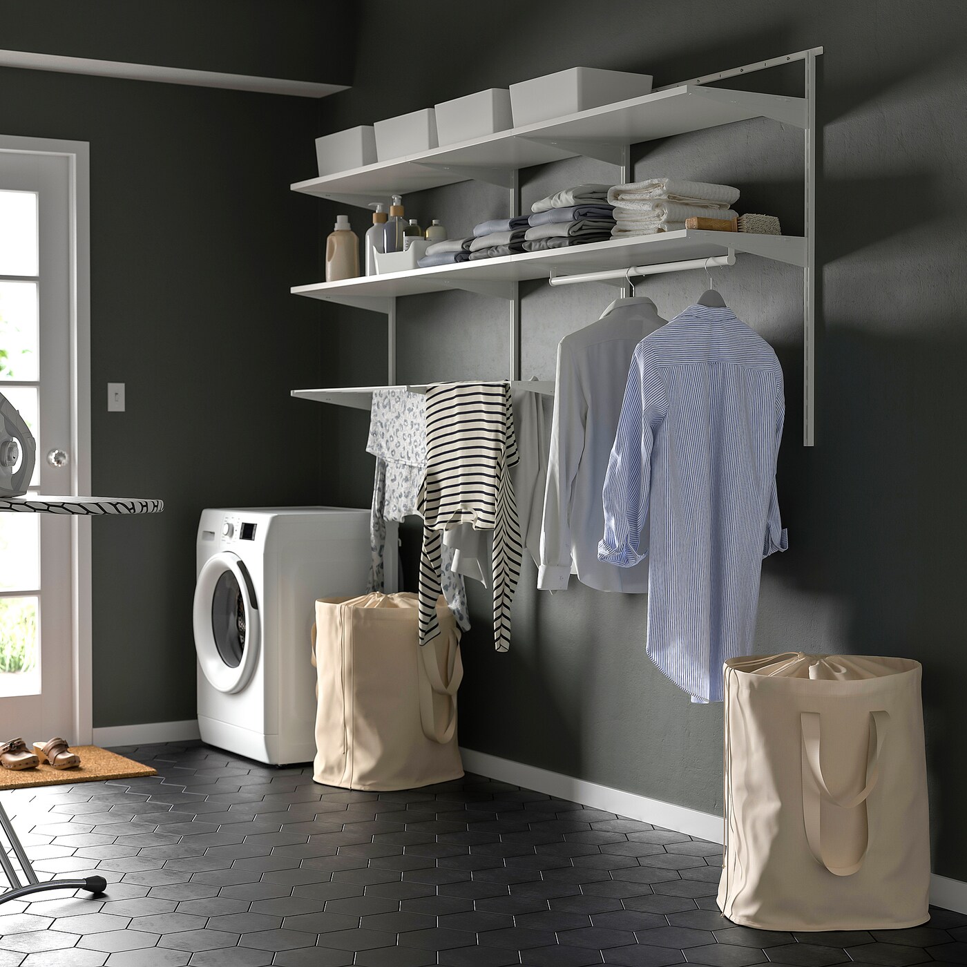 BOAXEL laundry combination white - IKEA