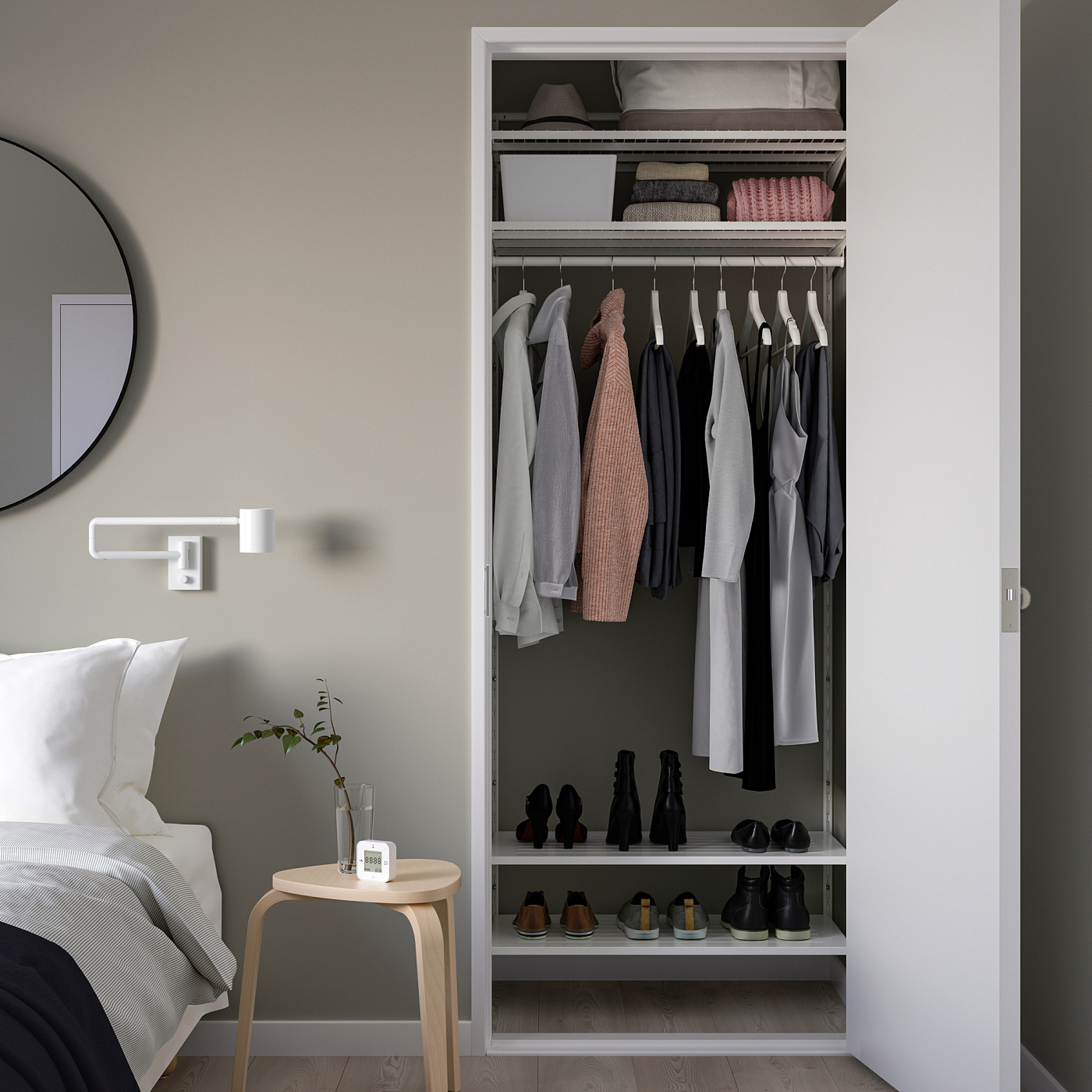 BOAXEL wardrobe combination white - IKEA