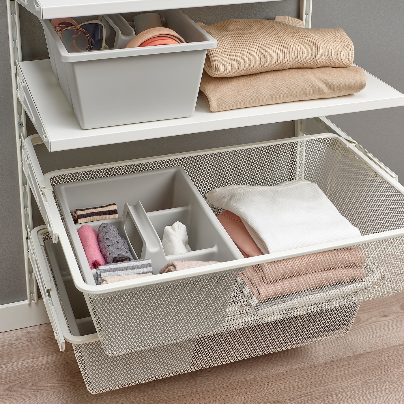 BOAXEL wardrobe combination white - IKEA