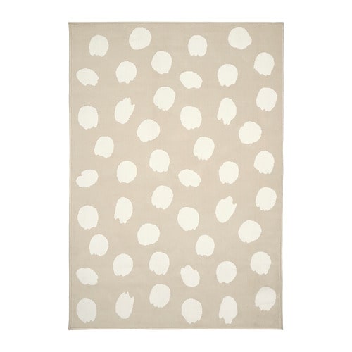 IKEA RULLBANA ルルバーナ ラグ RULLBANA rug, high pile off-white/dark yellow - IKEA