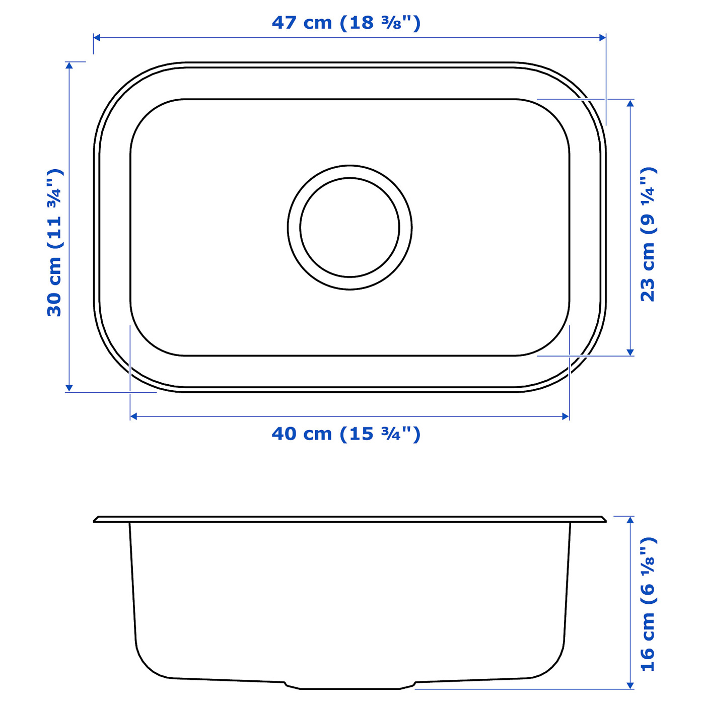 BOHOLMEN single-bowl inset sink stainless steel - IKEA