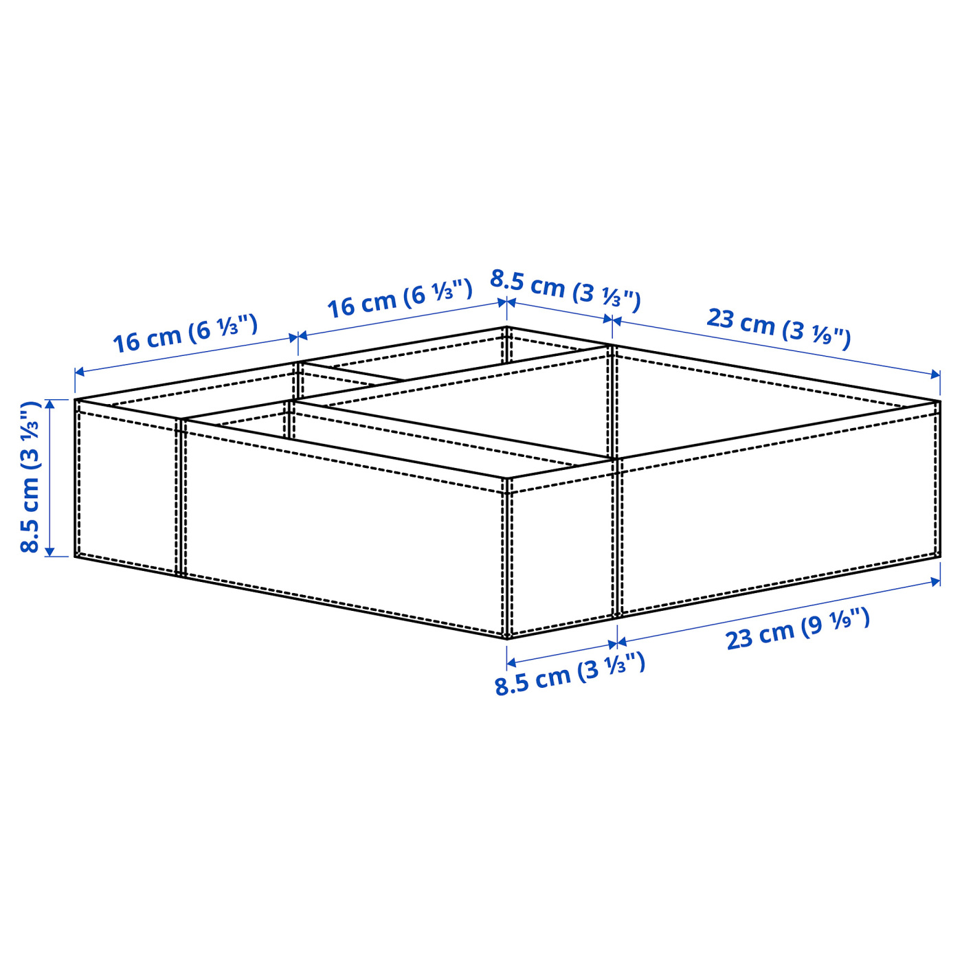 BOLLÖSUND drawer organisers, set of 4 beige - IKEA