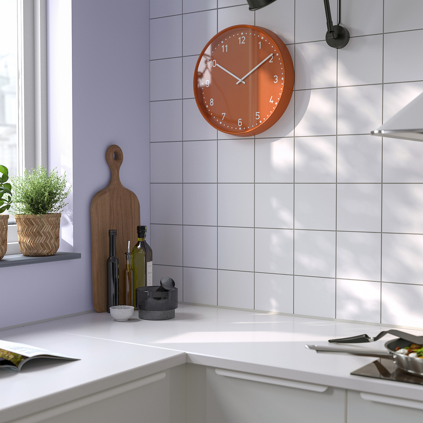 BONDIS wall clock orange - IKEA
