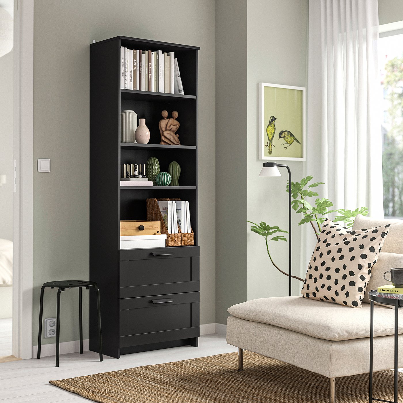 IKEA BRIMNES ブラック木製チェスト BRIMNES bookcase black - IKEA