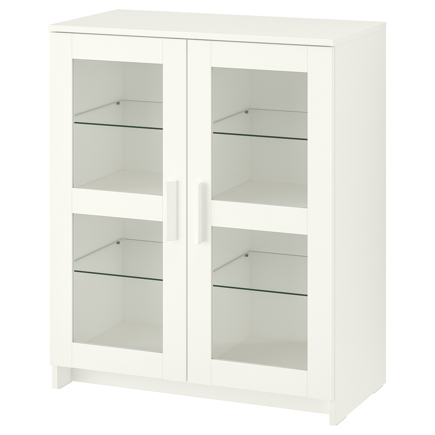 BRIMNES cabinet with doors glass/white - IKEA