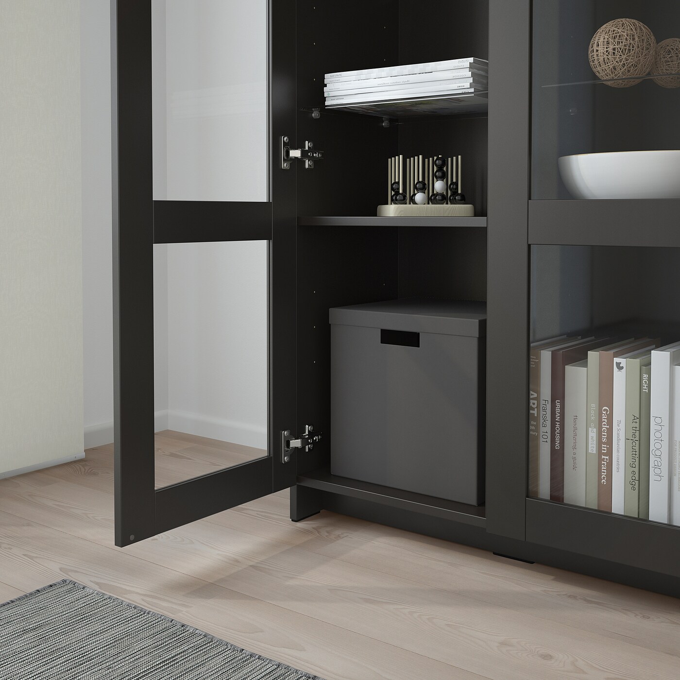 IKEA BRIMNES ブリムネス　キャビネット　黒 BRIMNES glass-door cabinet black - IKEA