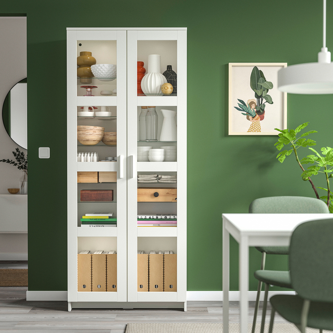BRIMNES glass-door cabinet white - IKEA
