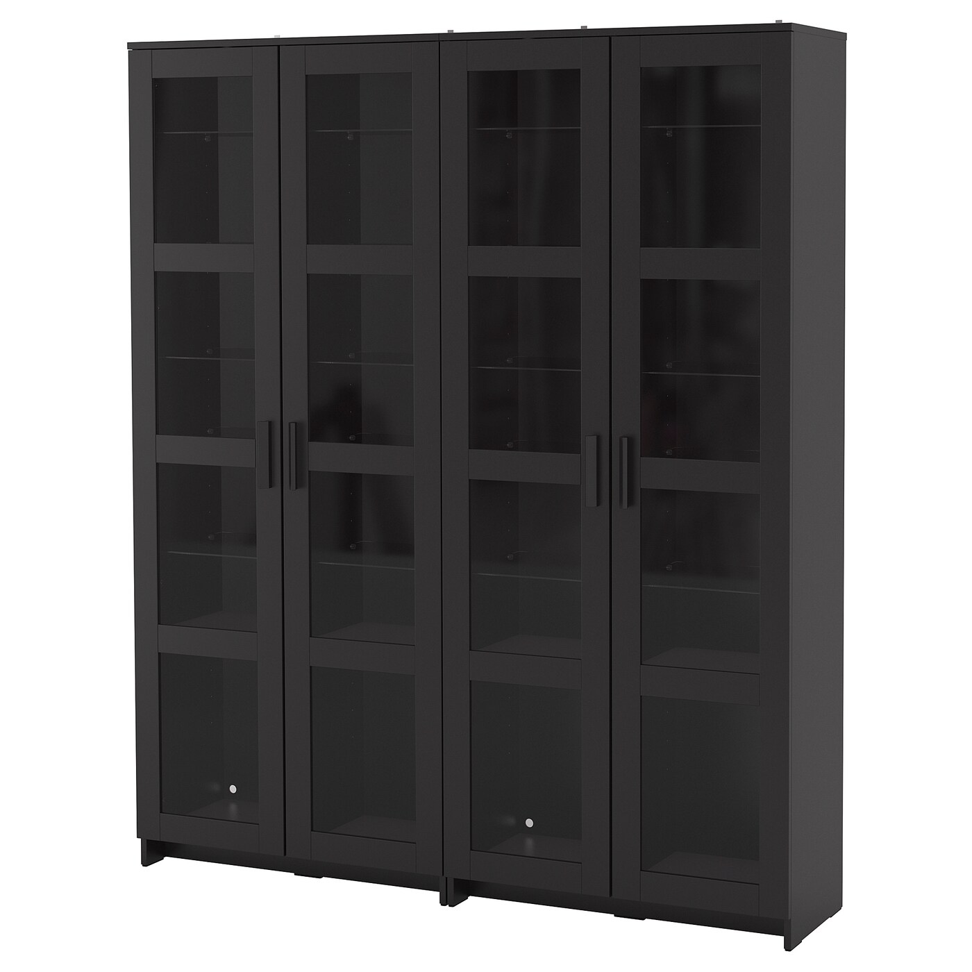 BRIMNES storage combination w glass doors black - IKEA