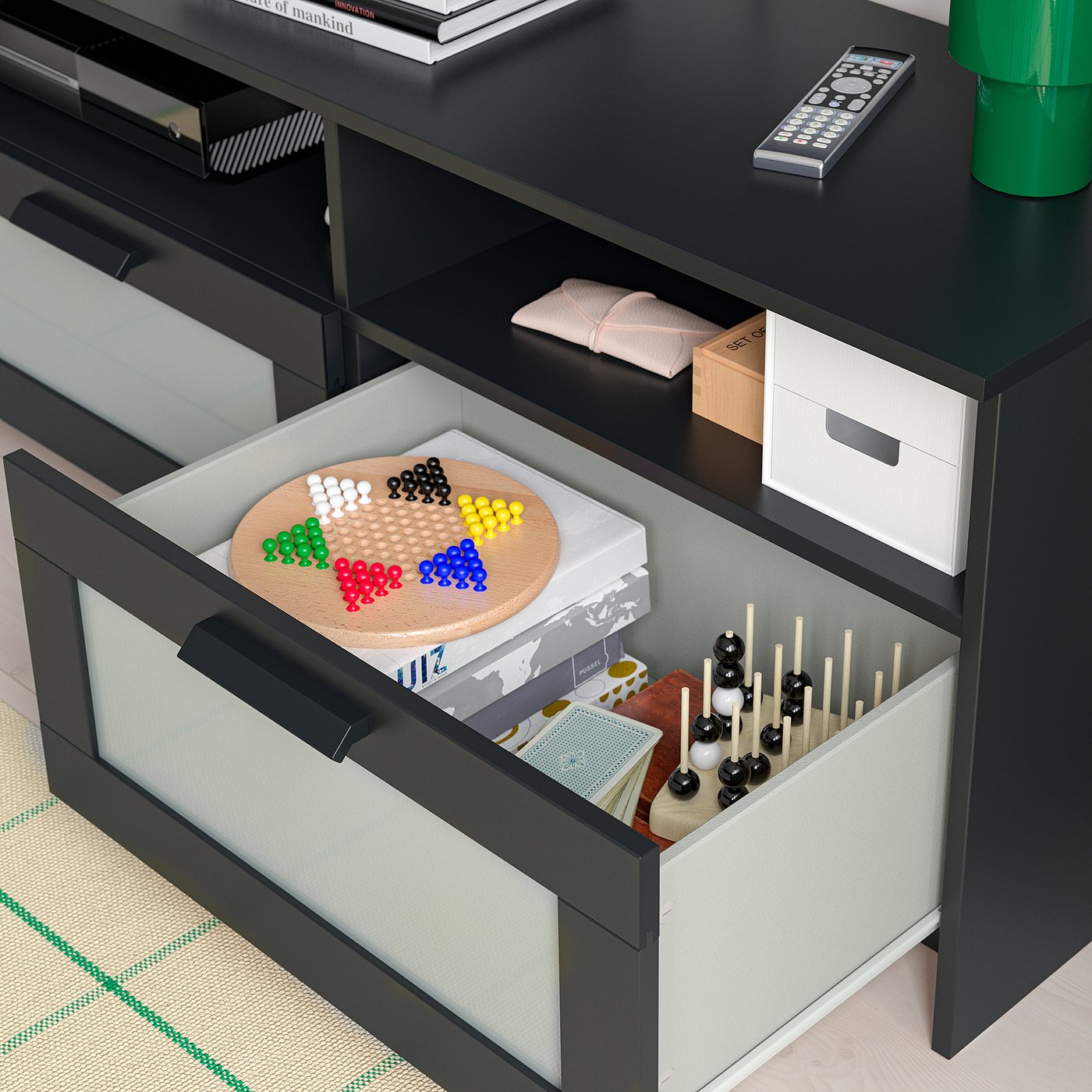 BRIMNES TV storage combination black - IKEA