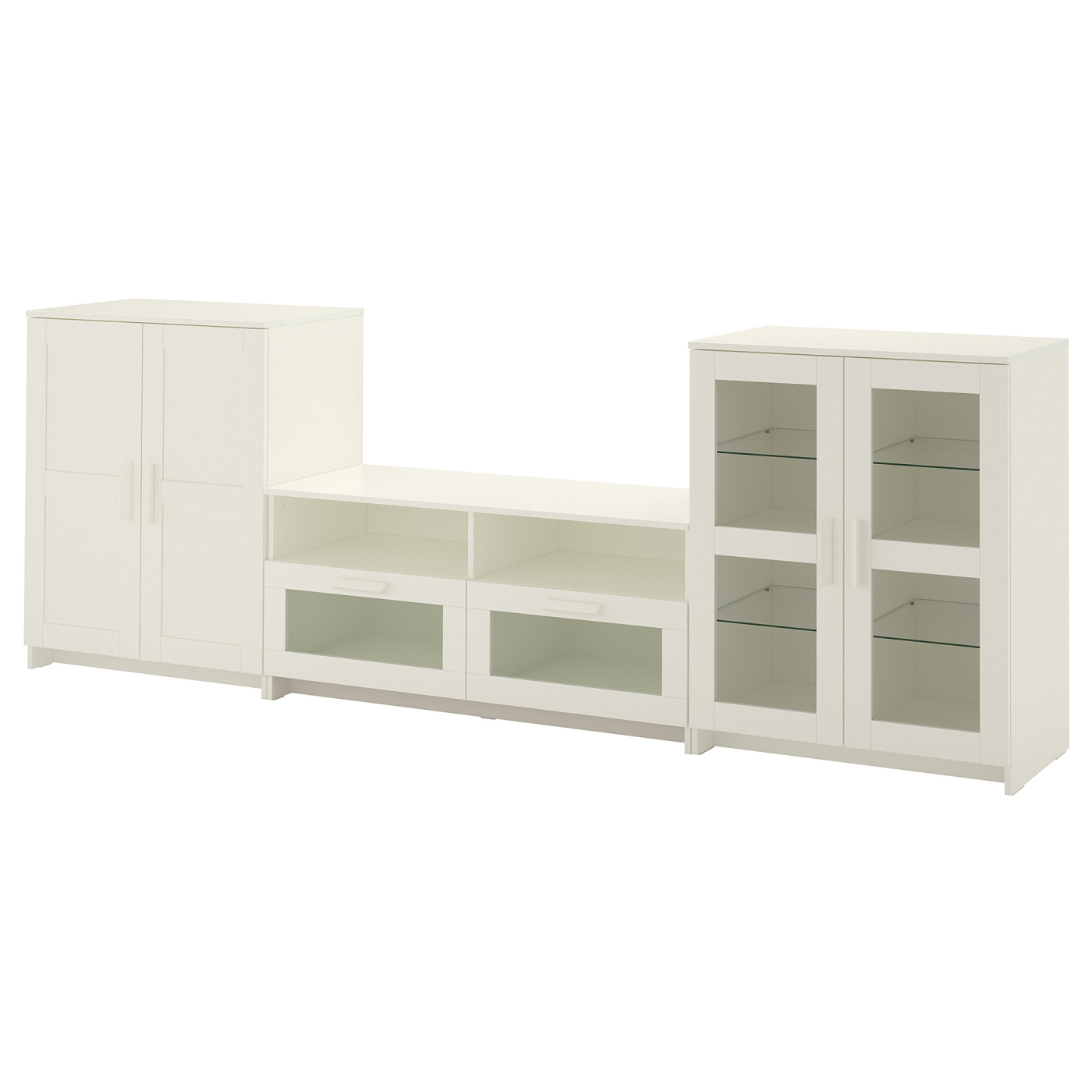 BRIMNES TV storage combination/glass doors white - IKEA