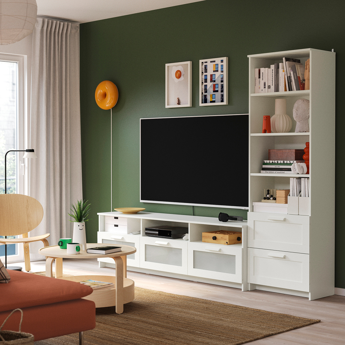 BRIMNES TV storage combination white - IKEA