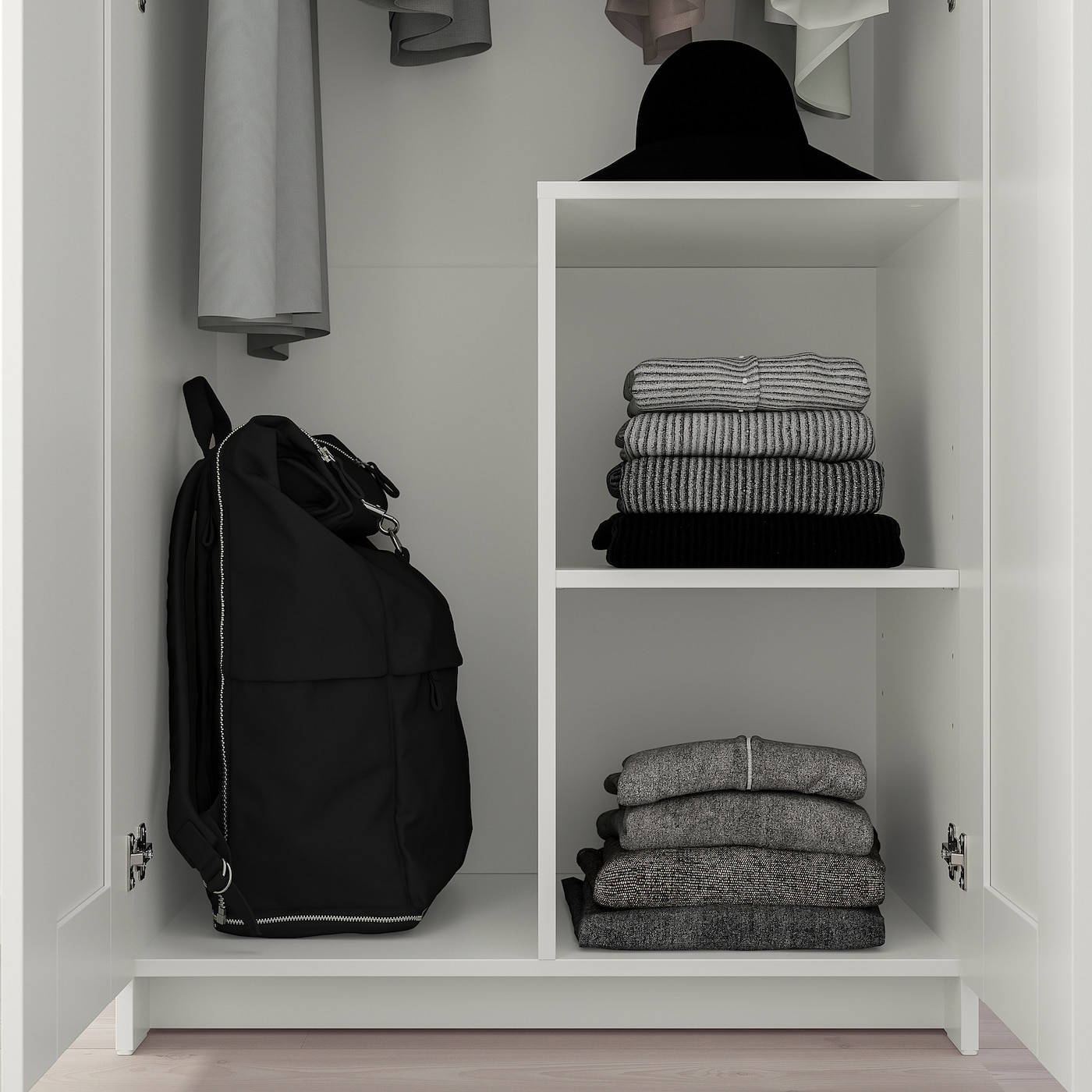 BRIMNES wardrobe with 2 doors white - IKEA