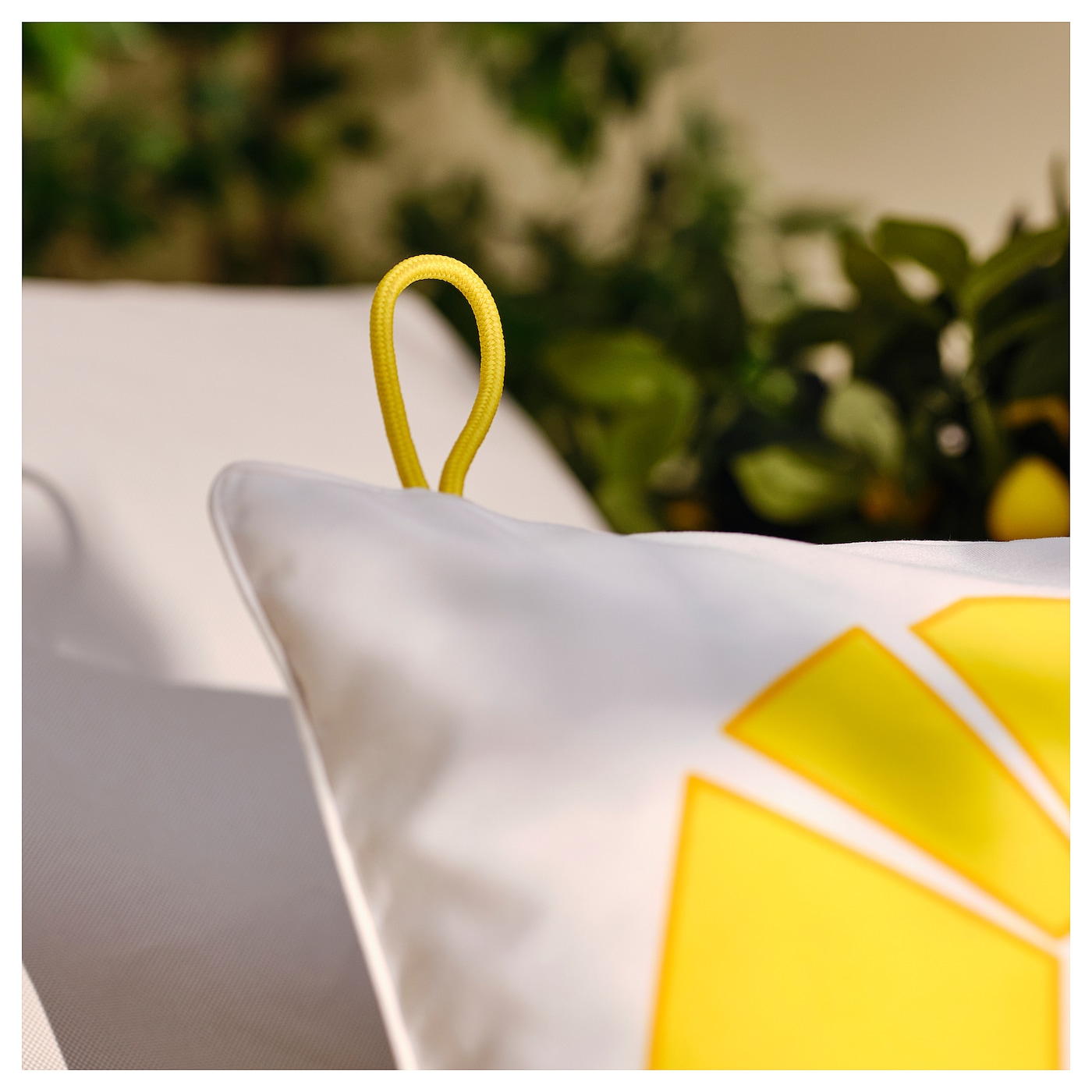 BROGGAN cushion cover in outdoor white yellow IKEA