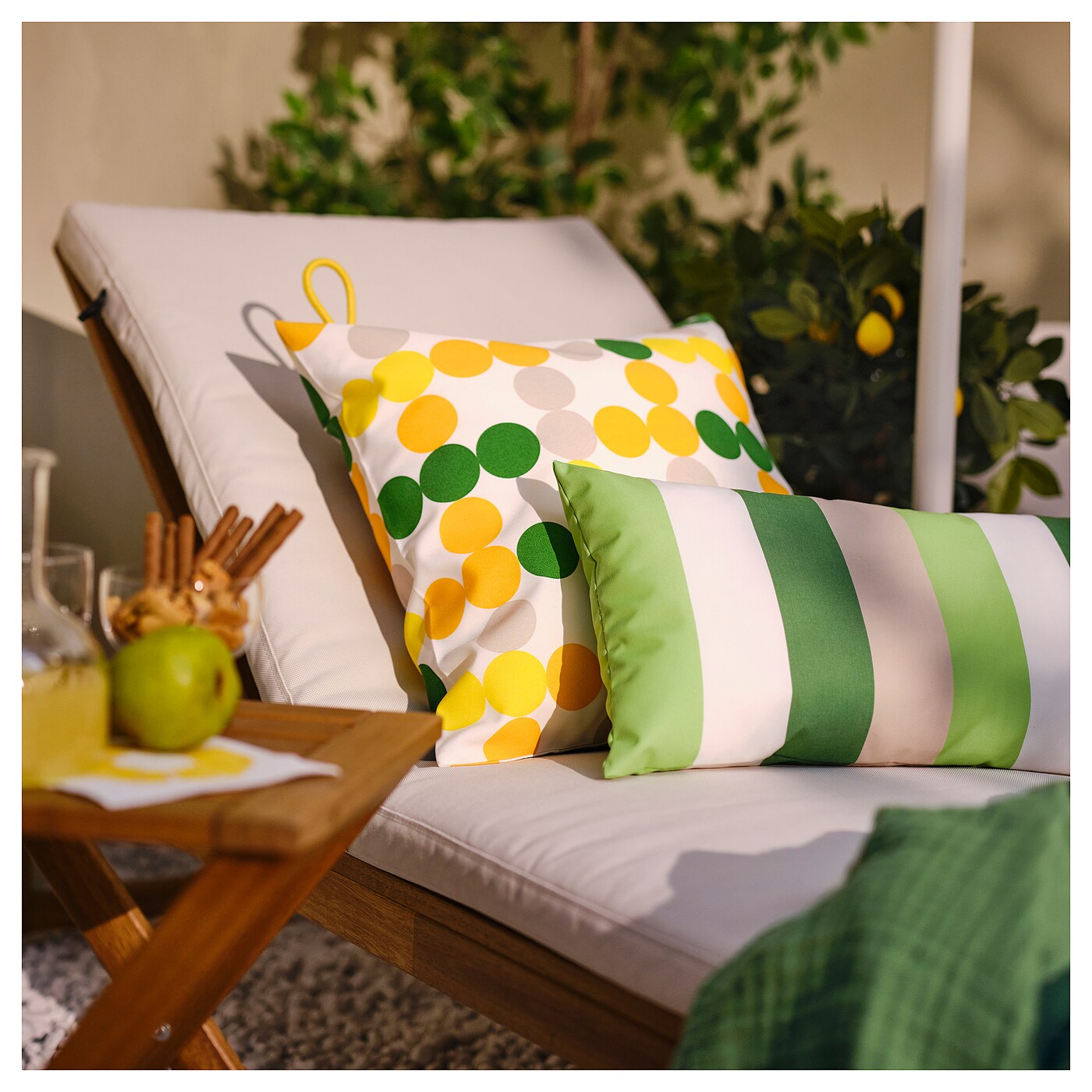 BRÖGGAN cushion, in/outdoor green - IKEA