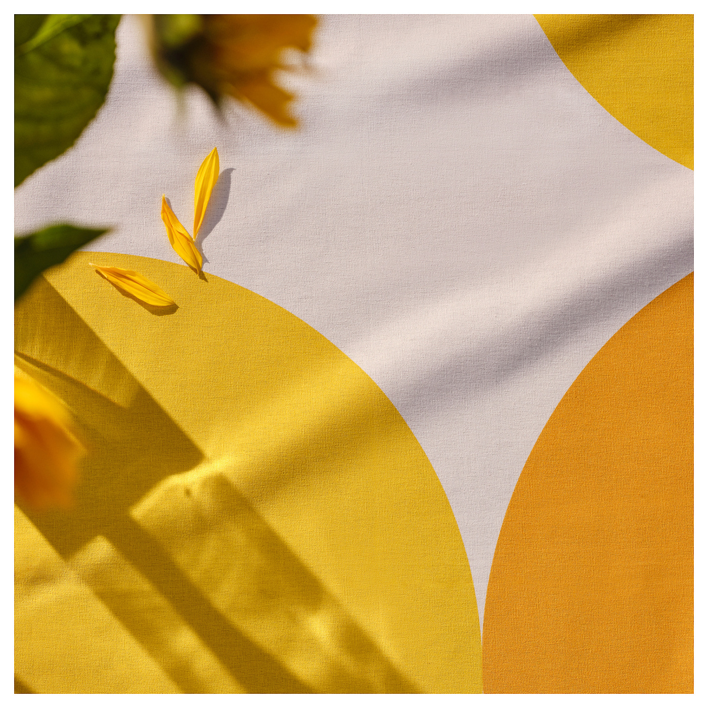 BRÖGGAN tablecloth dot pattern white/yellow - IKEA