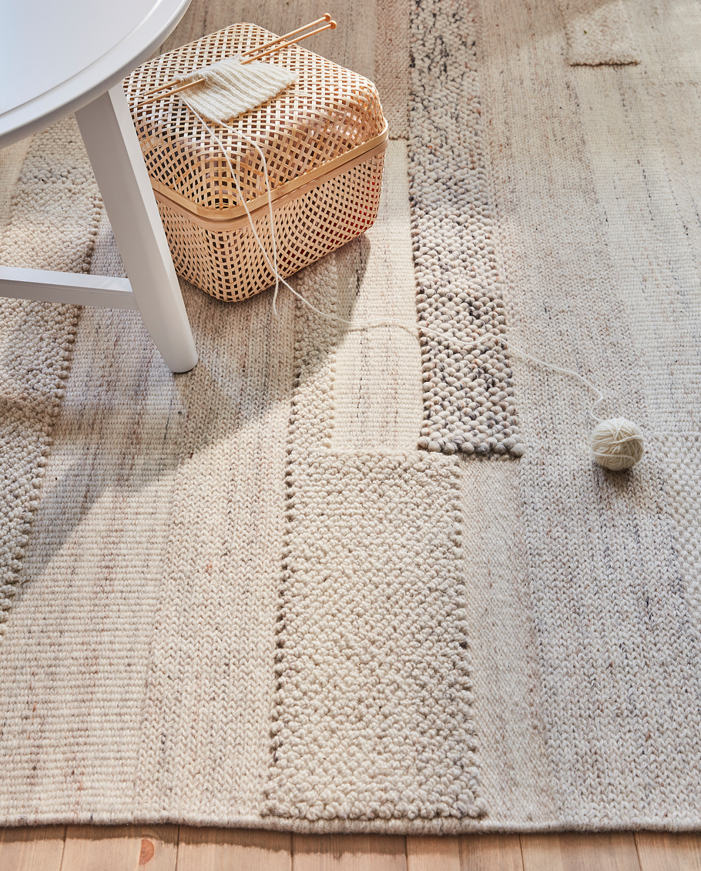 BRÖNDEN rug, low pile handmade beige - IKEA