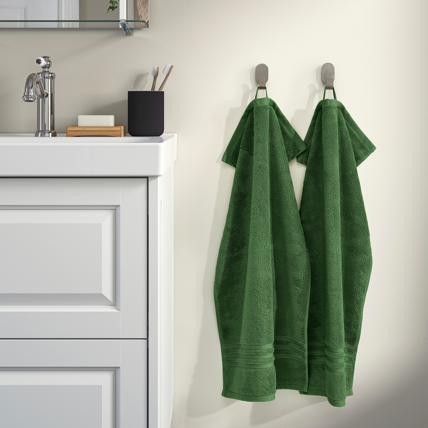 BROKGLIM hand towel green - IKEA