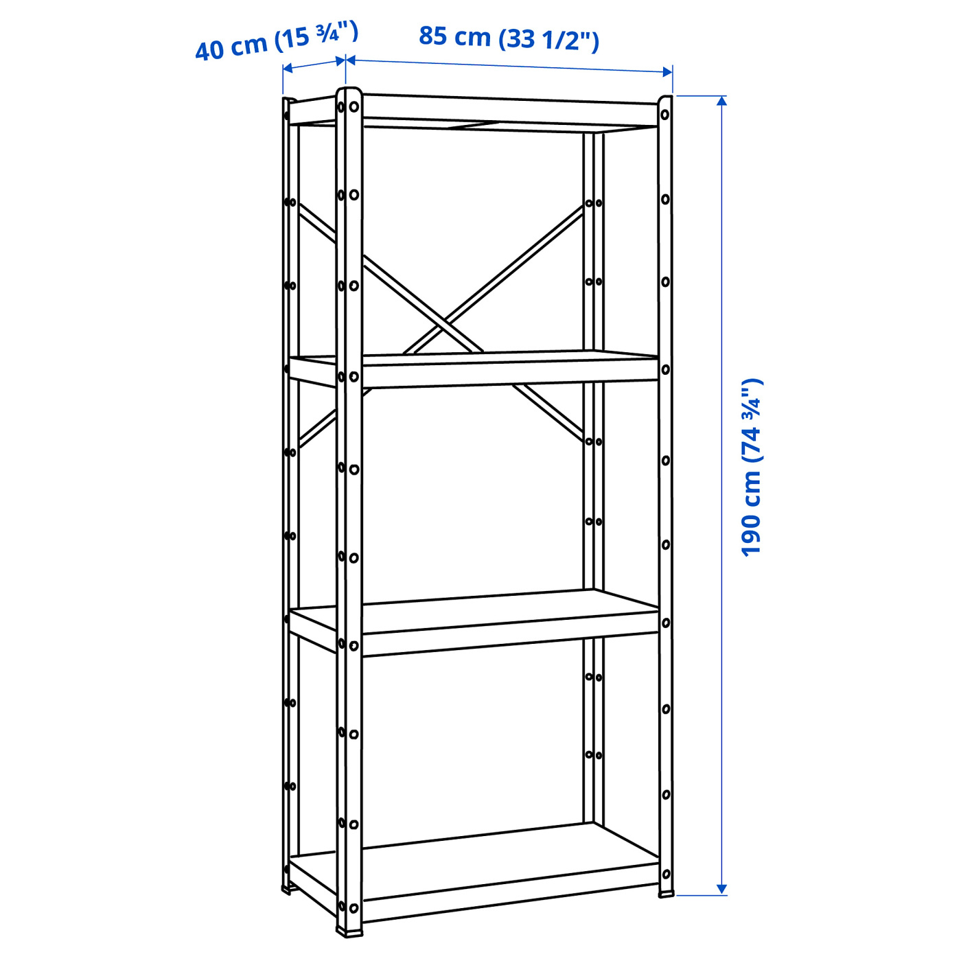 BROR 1 section/shelves white - IKEA