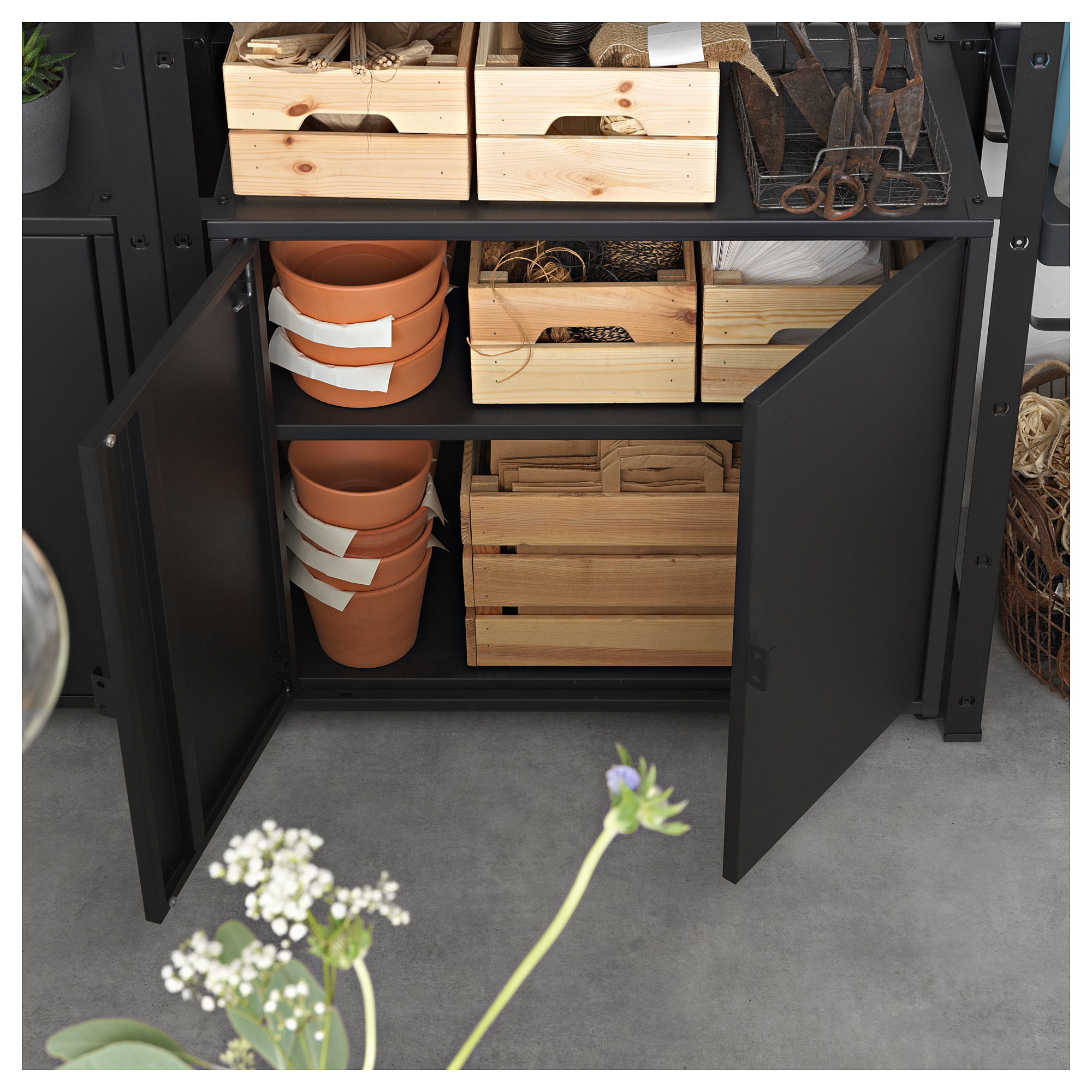 IKEA　bror BROR cabinet with 2 doors black - IKEA